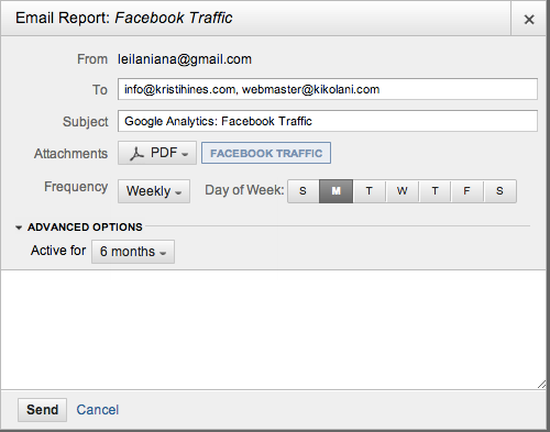 facebook report gmail