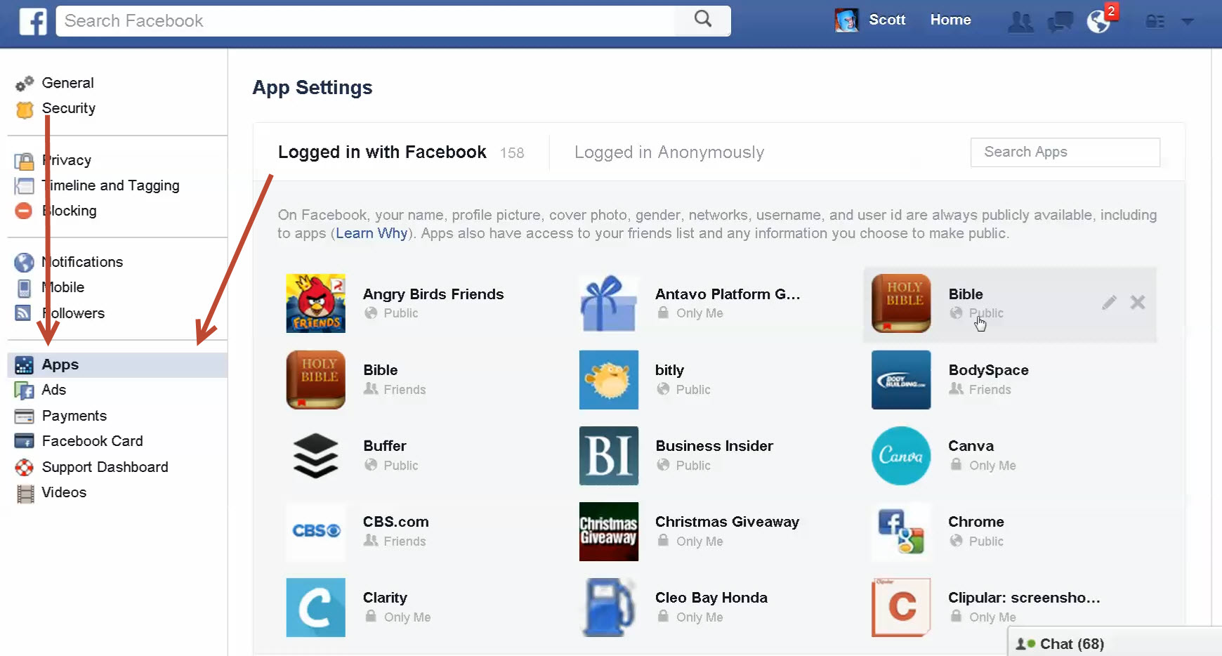 load facebook app from desktop web browser