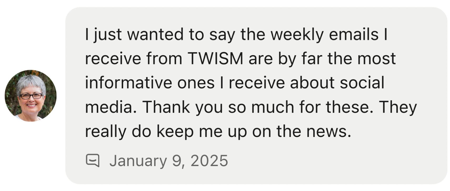 TWISM testimonial 1